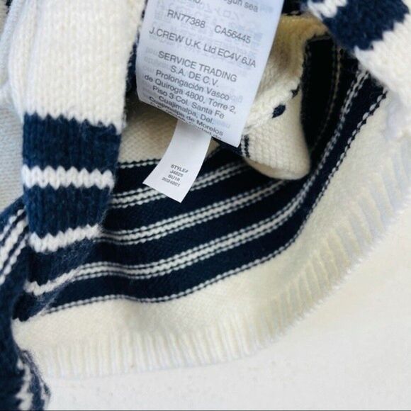 Madewell Stripe Play Crop Knit Sweater Tank Top XXS White Navy Retro 70s Boho - Picture 7 of 8